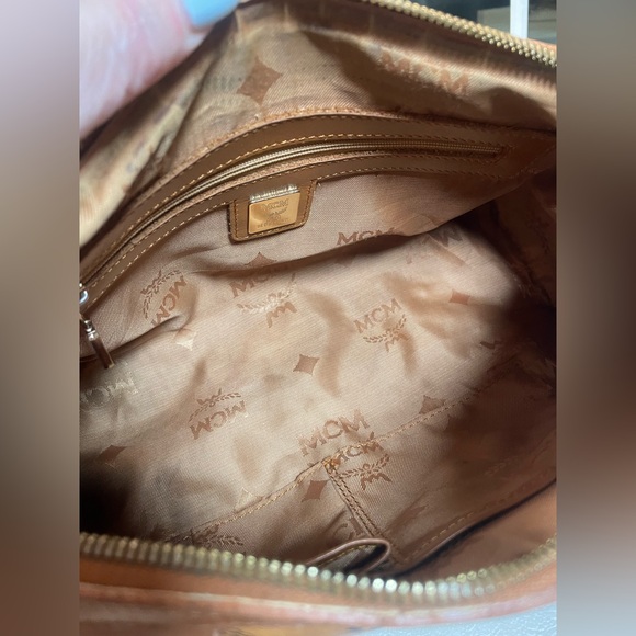 MCM Visetos Cognac Monogram Papillon Satchel - Picture 11 of 17